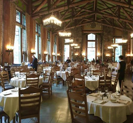 Yosemite's popular Awahnee Hotel Dining Room